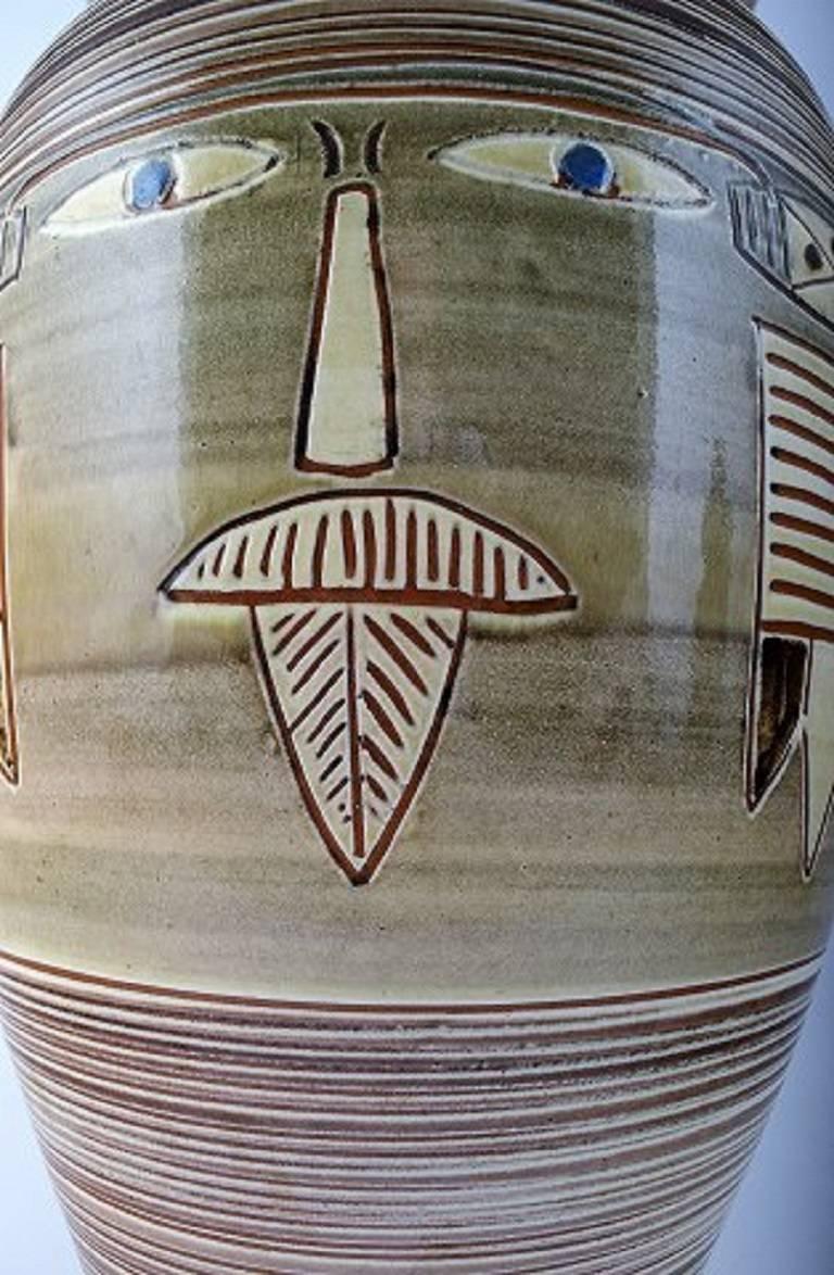 Scandinavian Modern Knapstrup, H. F. Gross, Large Floor Vase