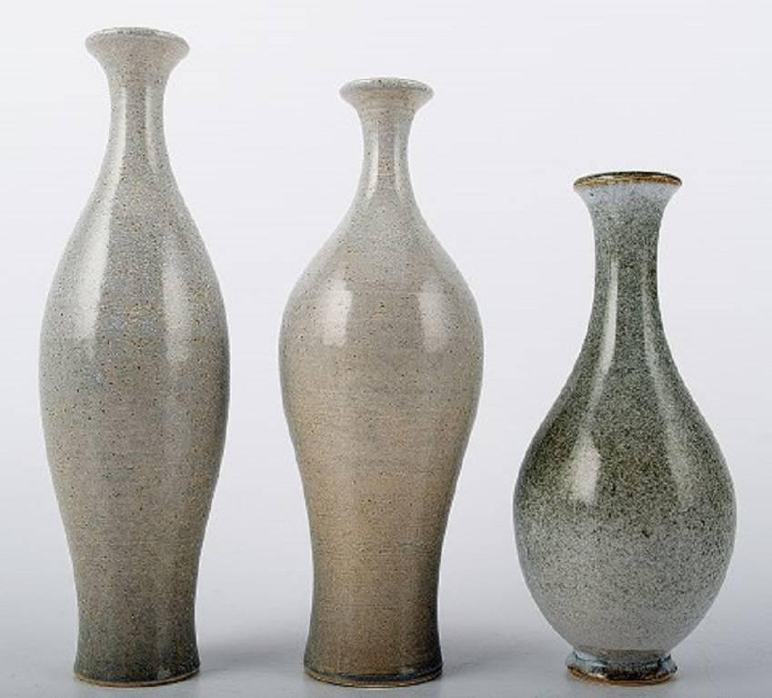 20th Century Collection of 14 Unique Miniature Ceramic Vases by Per Liljegren