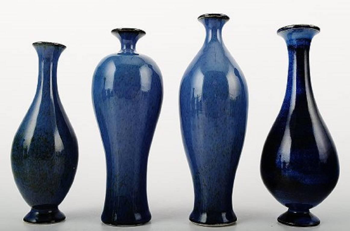 Collection of 14 Unique Miniature Ceramic Vases by Per Liljegren In Excellent Condition In Copenhagen, DK
