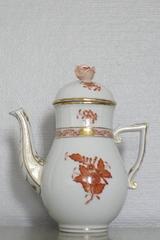 Herend, Hungary Coffee Set Consisting of a Coffeepot, a Sugar Bowl and Two Cups