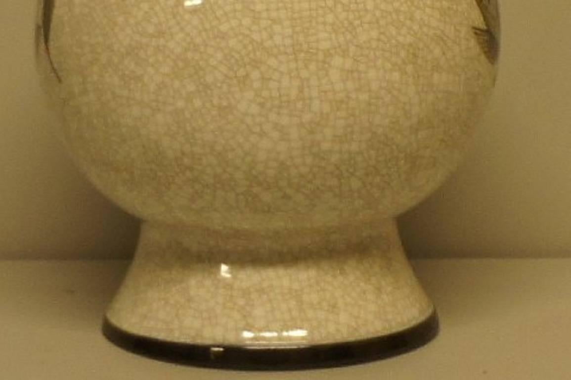Große große B&G Bing & Grondahl Craquele-Vase mit Fisch (Dänisch) im Angebot