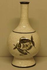 Large B&G ‘Bing & Grondahl’ Craquele Vase with Fish