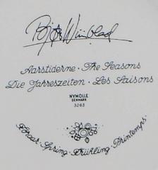 Bjorn Wiinblad the Seasons, All Four Plates, Earthenware, Nymølle