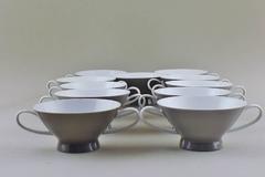 Rosenthal Bouillon Cups, 11 Pieces Beautiful Modern Design, in Dark Gray