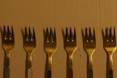 Six Piece A. Michelsen, Copenhagen Sterling Silver Cake Forks "Harlequin"