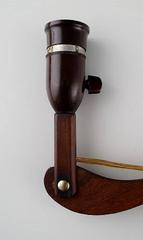 Erik Hansen, an Oak Sax Wall Lamp, Danish Design, 1960s-1970s