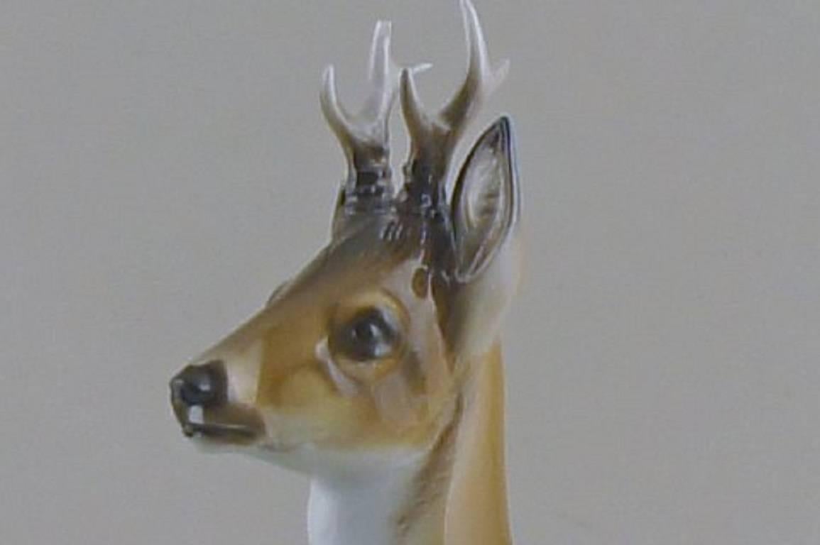 Large Rosenthal, M. H. Fritz, Number 974, Porcelain Figurine, Two Deers In Excellent Condition In Copenhagen, DK
