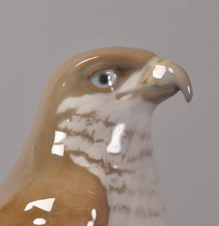 B&G Large Falcon, Figure in Porcelain, Number 1892, Designed by Niels Nielsen In Good Condition For Sale In Copenhagen, DK