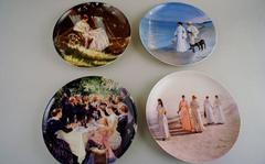 Eight B&G Plates with Designs from the Skagen Artists