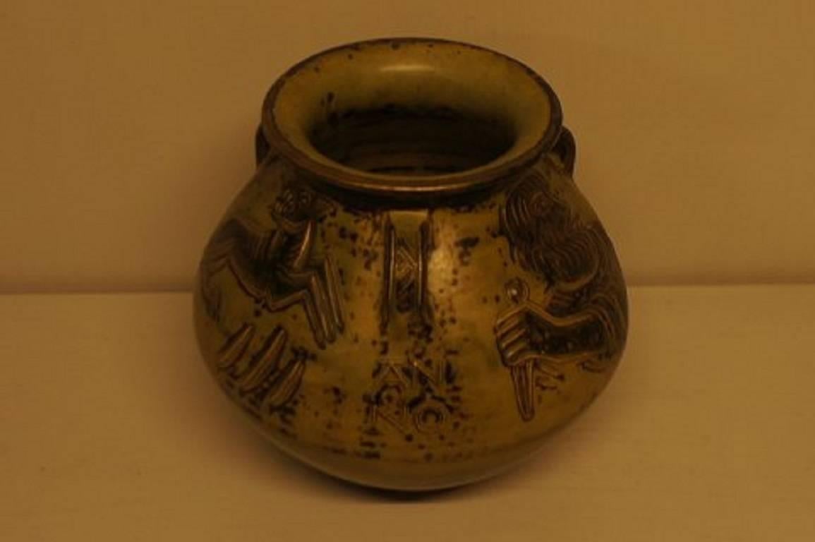 Art Déco Vaso grande in ceramica di Royal Copenhagen A. Nielsen in vendita