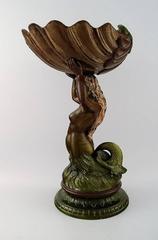 Søholm, Bornholm, Large and Early Compote in the Form of a Mermaid