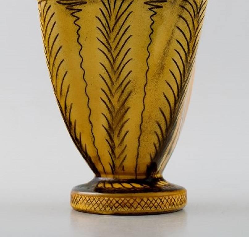 Art Deco Kähler, Denmark, Glazed Stoneware Vase, 1930s-1940s