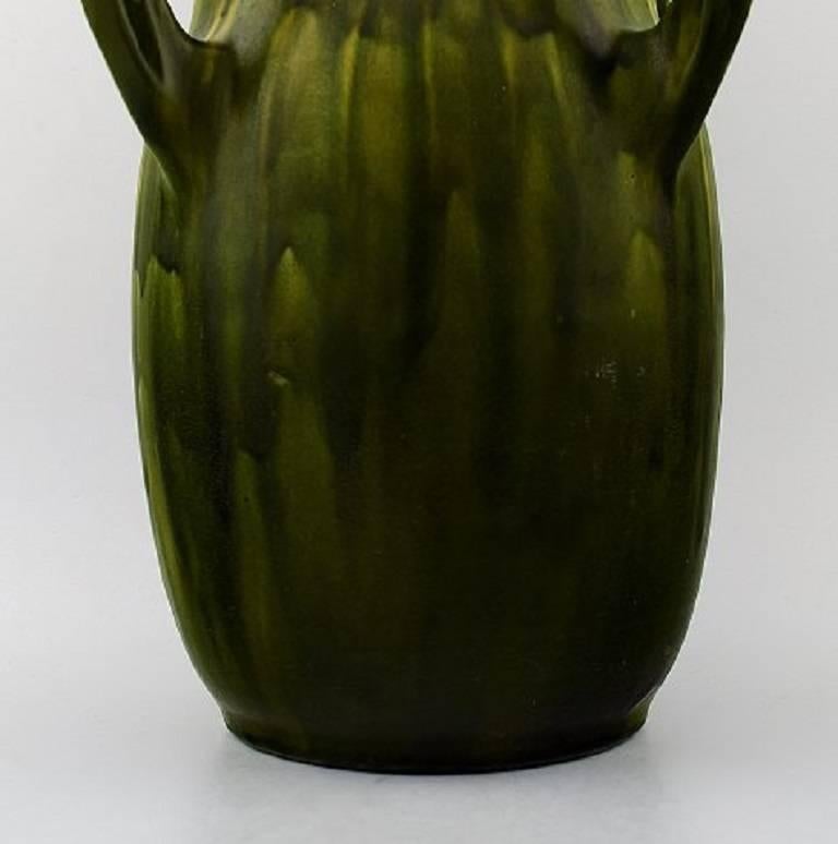 Early 20th Century KäHler, Denmark, Glazed Stoneware Vase with Handles, 1920s