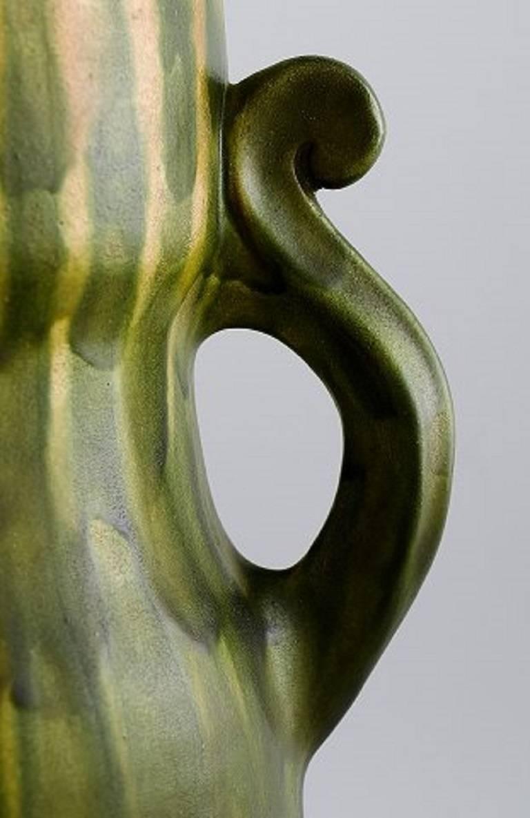 Danish KäHler, Denmark, Glazed Stoneware Vase with Handles, 1920s