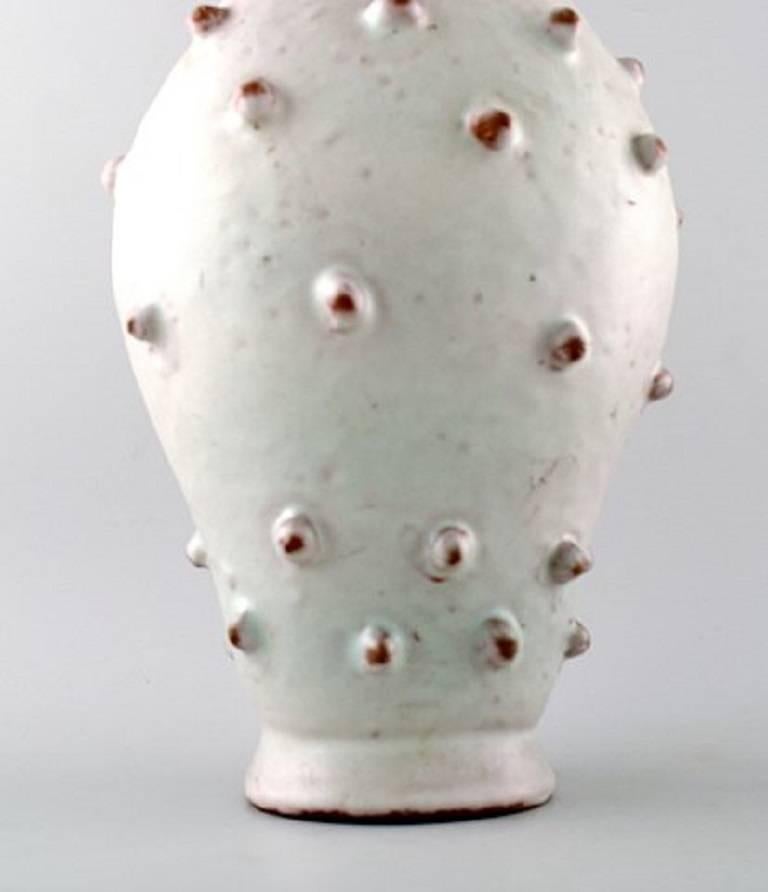 Mid-Century Modern Large Pottery Vase in Budded Style, Unknown Ceramist, 20th Century