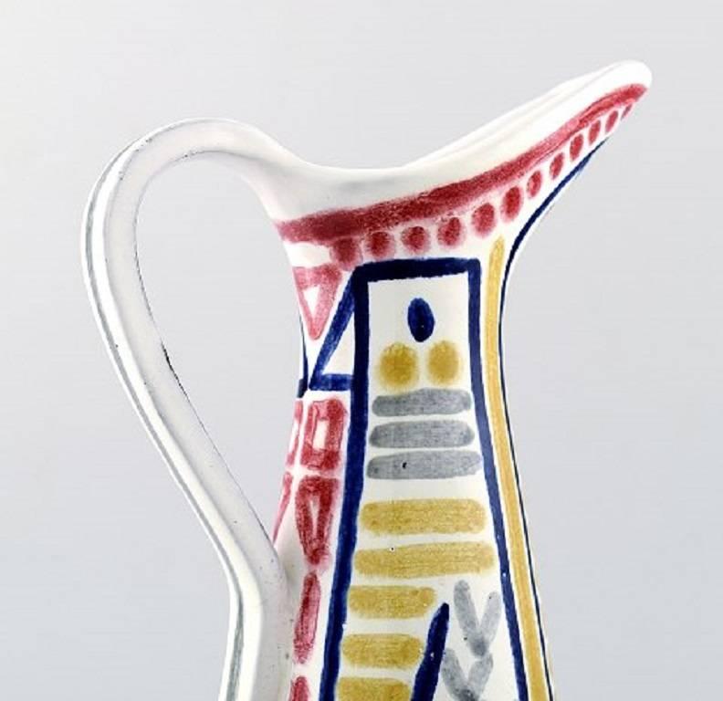 Scandinavian Modern Upsala-Ekeby Art Pottery Jug, Signed, Number 4052