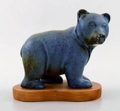 Rörstrand Stoneware Figure by Gunnar Nylund, Bear