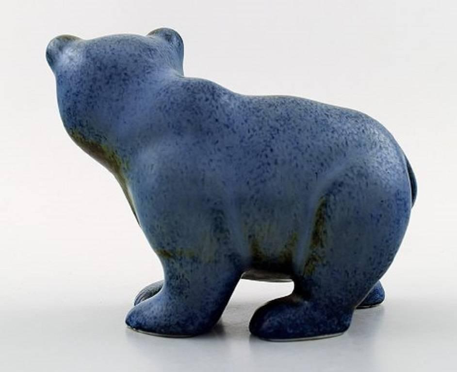 Scandinavian Modern Rörstrand Stoneware Figure by Gunnar Nylund, Bear