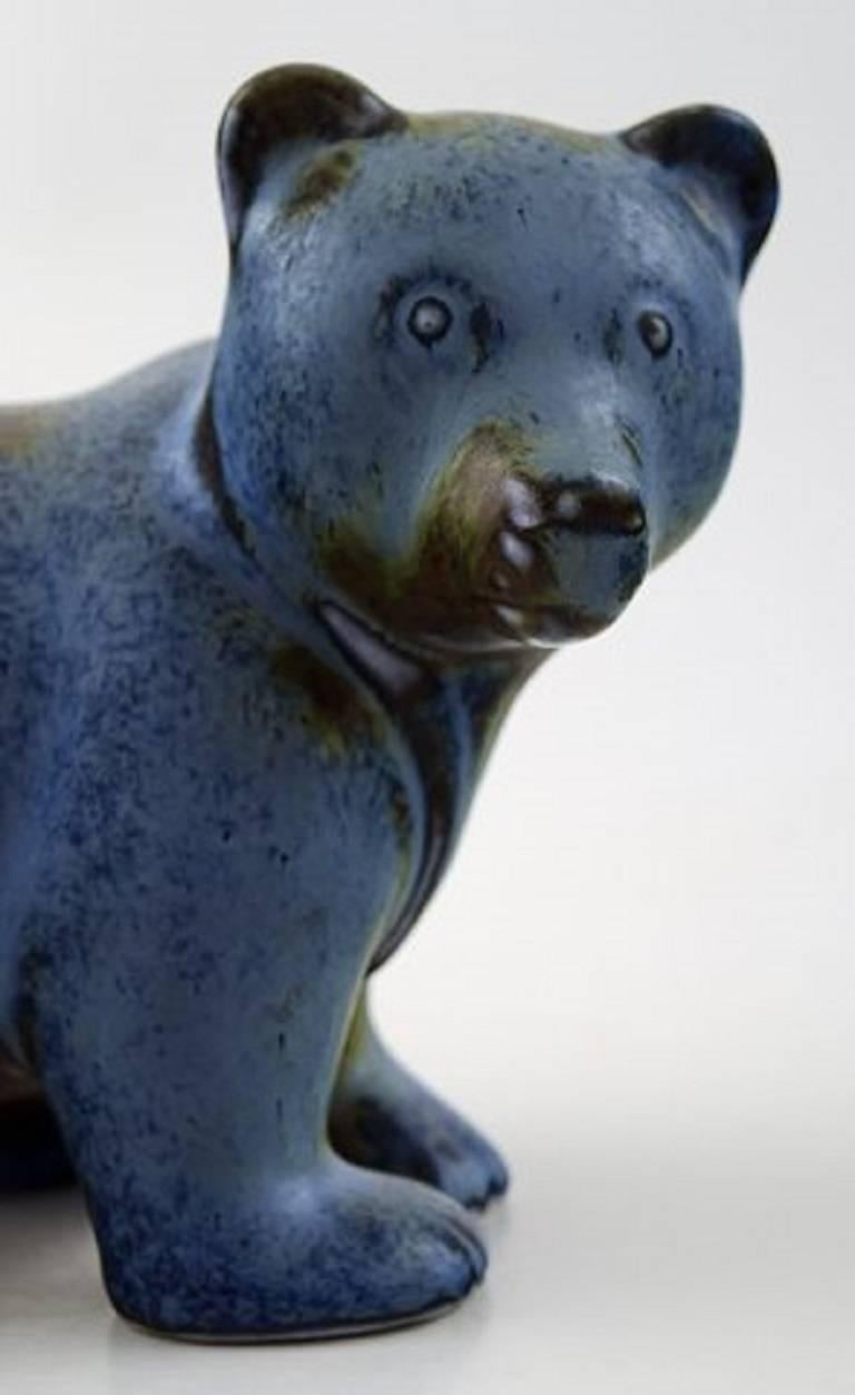 Rörstrand Stoneware Figure by Gunnar Nylund, Bear In Excellent Condition In Copenhagen, DK