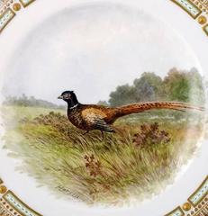 Royal Copenhagen Flora Danica / Fauna Danica Dinner Plate with a Pheasant
