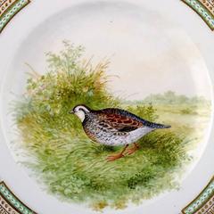 Royal Copenhagen Flora Danica / Fauna Danica Dinner Plate with a Bird