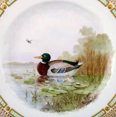 Royal Copenhagen Flora Danica / Fauna Danica Dinner Plate with Motive of a Duck