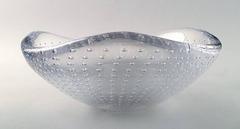 Signed Kosta Boda, Vicke Lindstrand Art Glass Bowl
