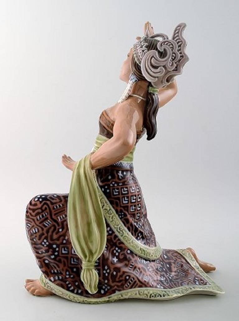 Rare Dahl Jensen, Denmark, Dancer 1208 Oriental Figure Sumatra Dancer In Excellent Condition For Sale In Copenhagen, DK