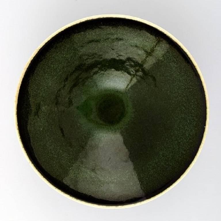Scandinavian Modern Carl Harry Stalhane, Rörstrand Stoneware Bowl, Sweden, Mid 20 Century For Sale