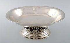 Georg Jensen, Oval, Hammered Sterling Silver Centrepiece