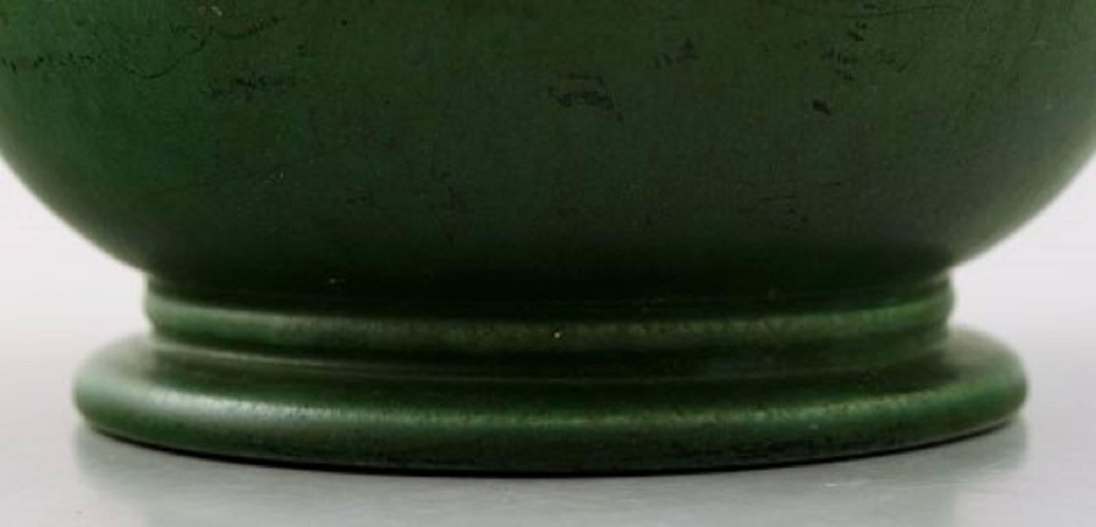 Gunnar Nylund, RRstrand Art Deco „Plano“-Vase aus Keramik mit Jugendstildeckel (Schwedisch) im Angebot