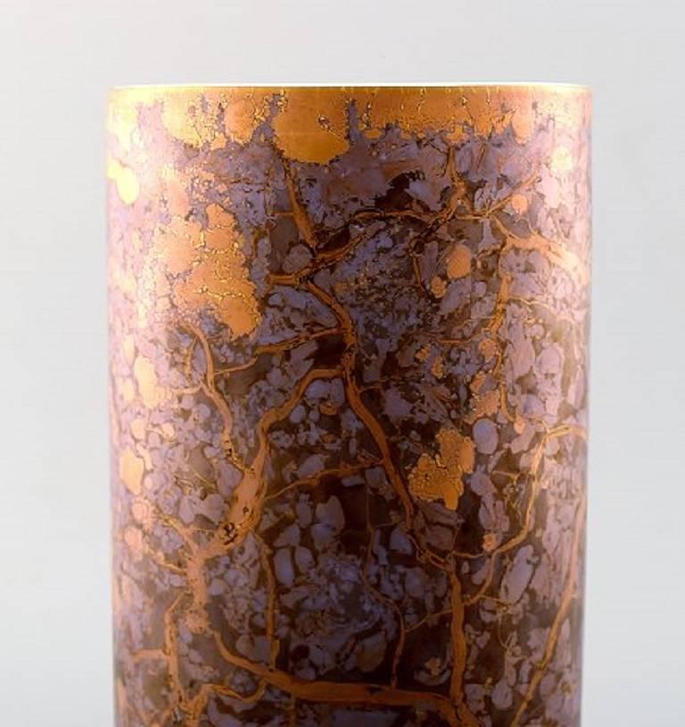 Mid-Century Modern Rosenthal Studio Line, H. Dresler Porcelain Vase, Decorated in Gold
