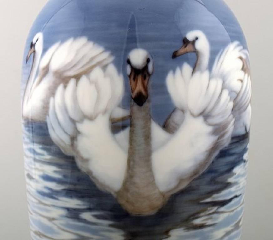 20th Century Porcelain Margrethe Hyldahl Large Beautiful Porcelain Vase B&G
