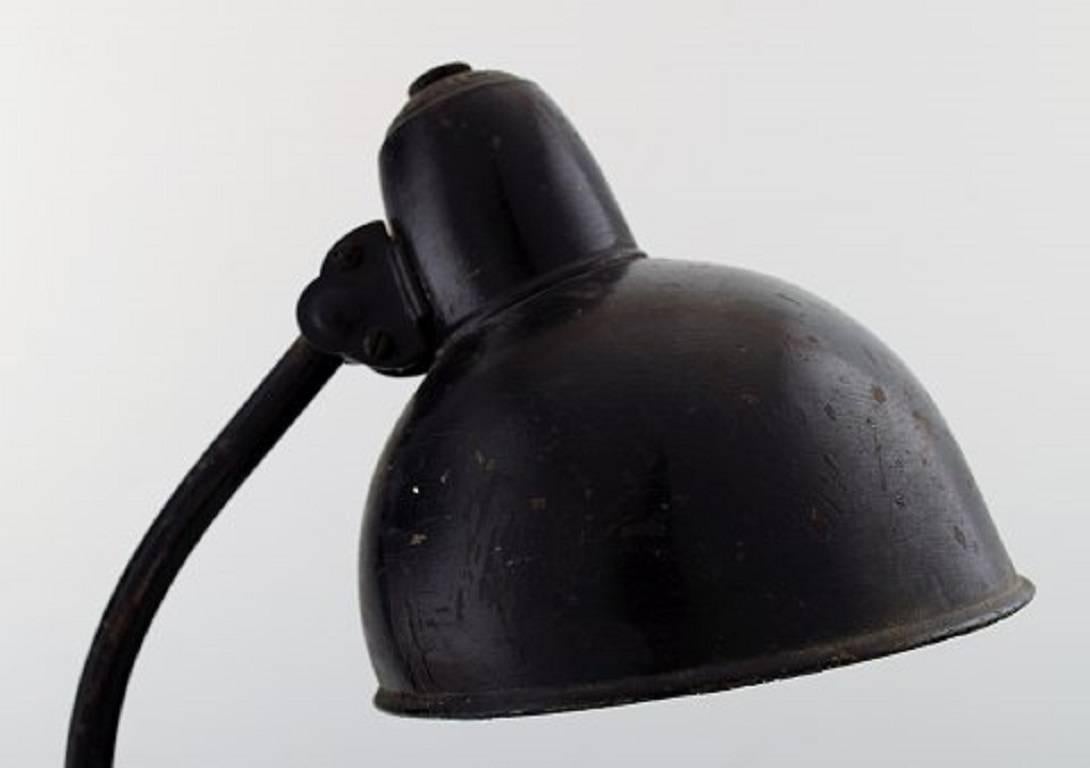 German Christian Dell, 1974 Industrial Bauhaus Table Lamp For Sale