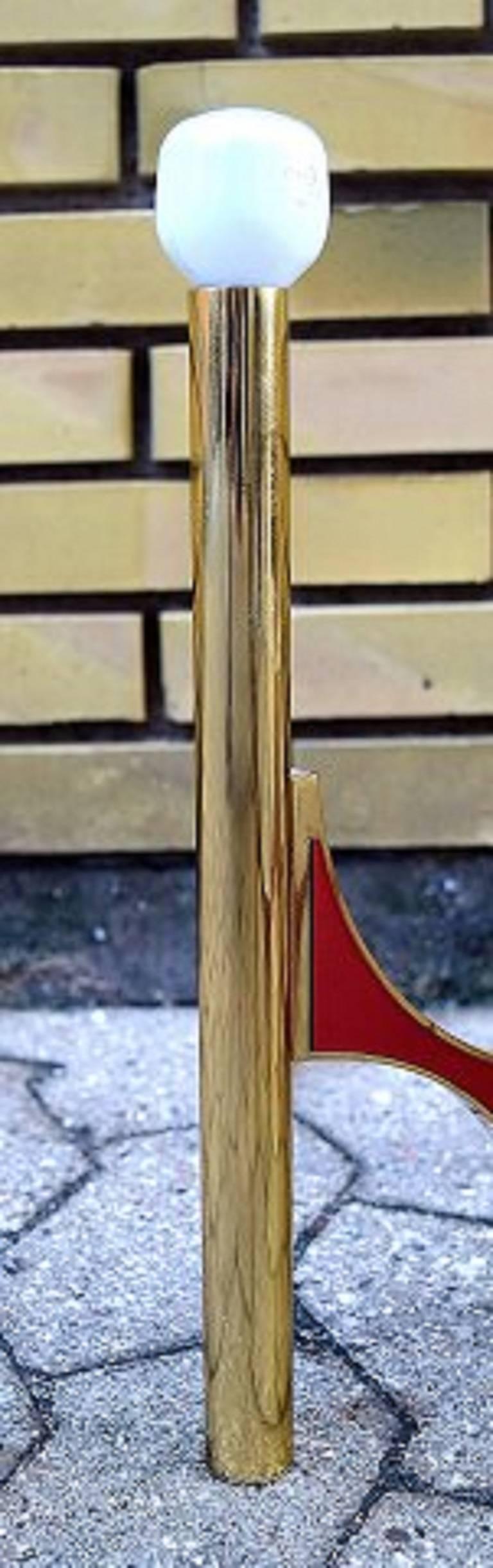 Mid-Century Modern Gaetano Sciolari Gilded Brass Ceiling Lamp, Italy, 1960s-1970s For Sale