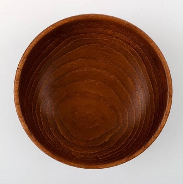 Kay Bojesen Danish Artist, Four Bowls of Teak, Mid-20th Century, Danish Design For Sale 1