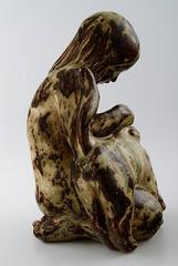 Royal Copenhagen Stoneware Number 20262 Girl with Cat