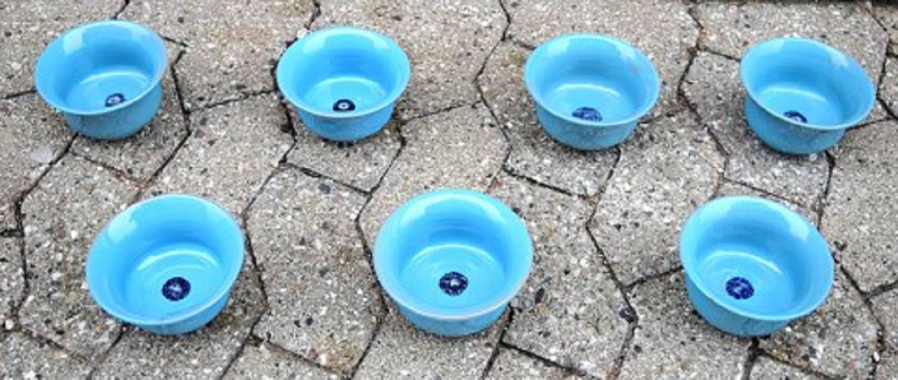 Bjorn Wiinblad 'Boheme' Service of Glazed Earthenware Decorated in Blue Colors In Excellent Condition In Copenhagen, DK