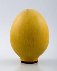 Berndt Friberg, Gustavsberg Studio Hand, Rare Pottery Vase, Egg Shaped