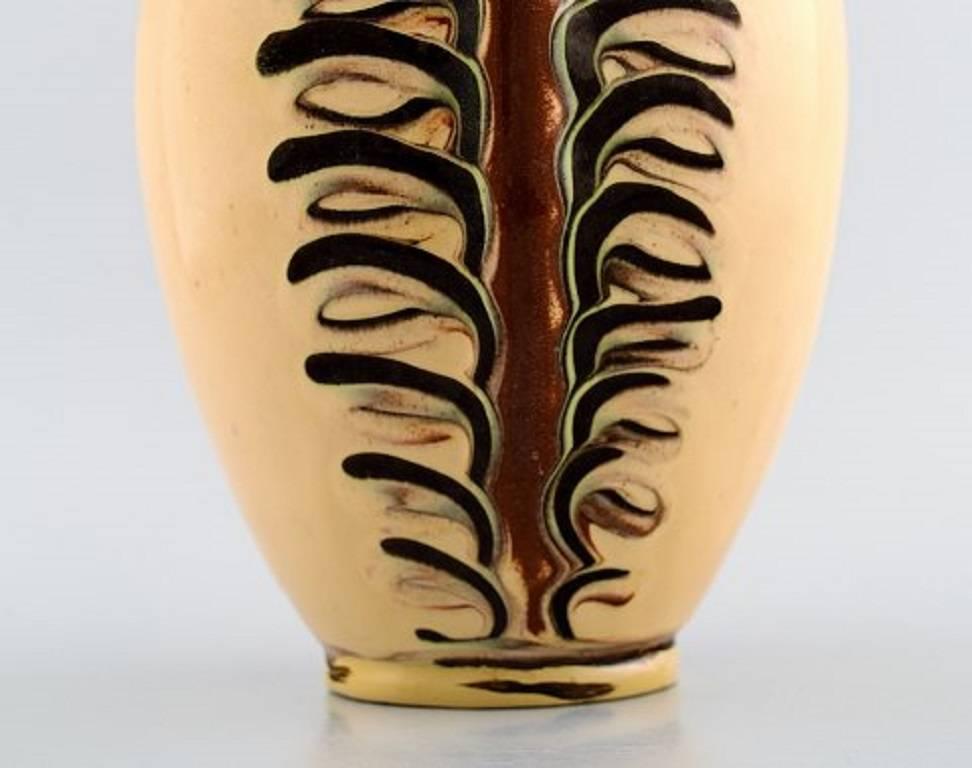 Kähler, Denmark, Glazed Stoneware Vase, 1930s In Excellent Condition For Sale In Copenhagen, DK