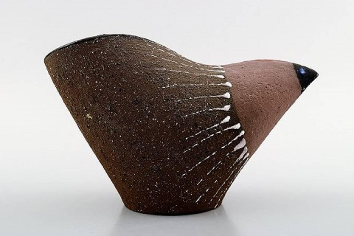 Scandinavian Modern Thomas Nittsjo Unique Ceramics Figure in the Form of a Bird