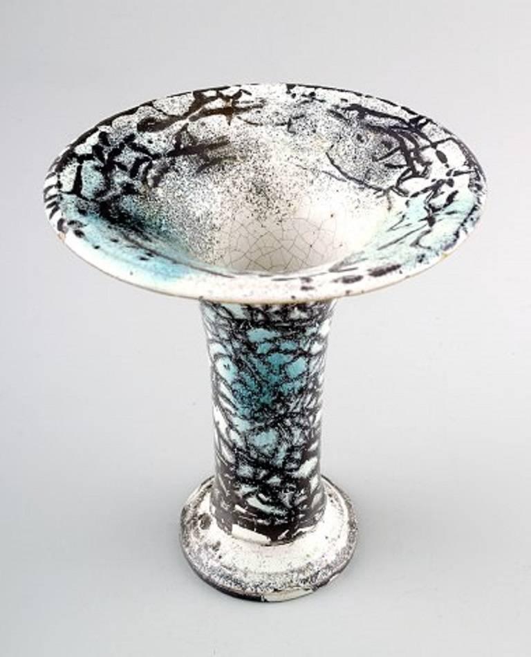 Art Deco Jens Thirslund Kähler Vase Decorated with Green Glaze
