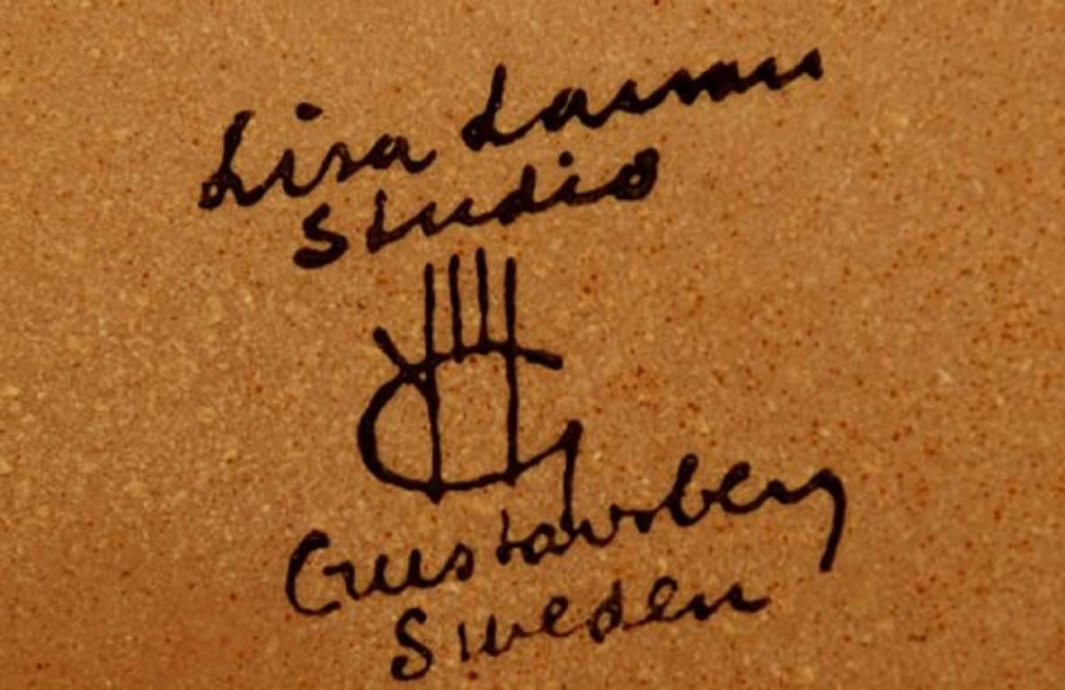 Seltene Figur, Lisa Larson, „Siblings“, glasierte Keramik, Gustavsberg, Schweden im Angebot 1