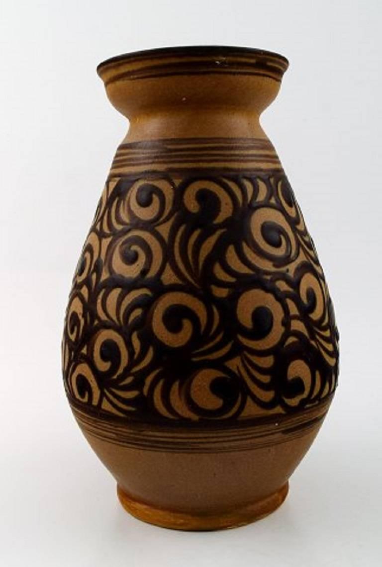 Art Déco Vaso in gres smaltato Kähler, Danimarca, anni '30 in vendita