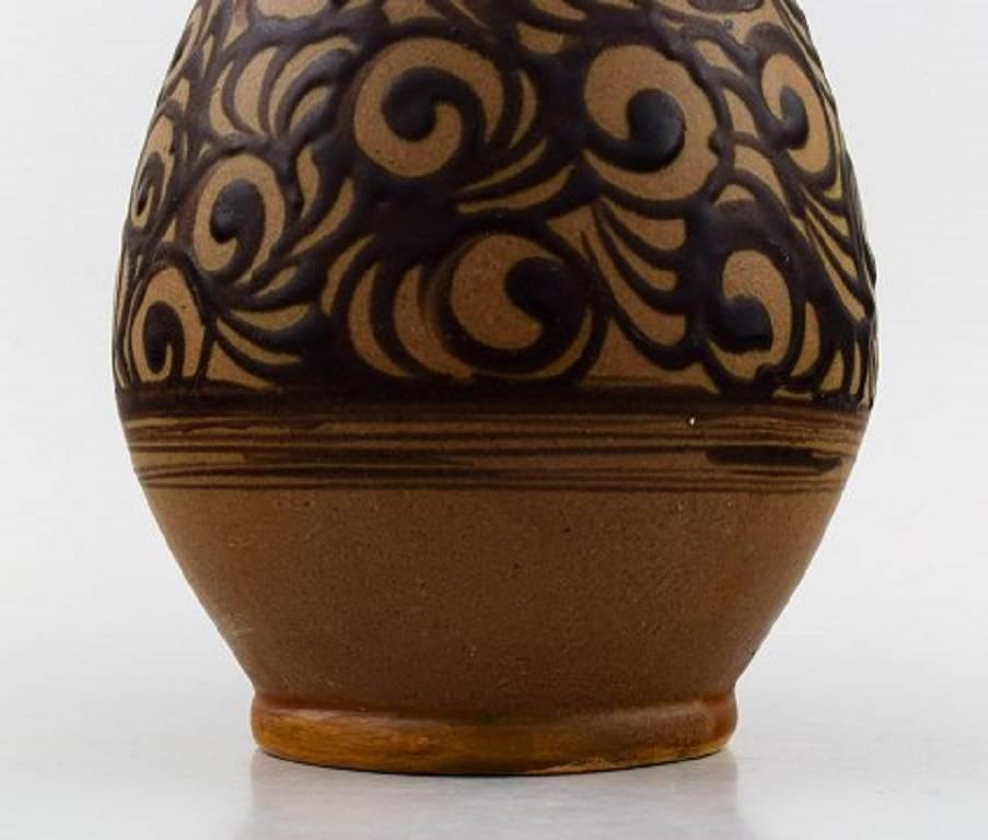 Art Deco Kähler Glazed Stoneware Vase, Denmark, 1930s For Sale