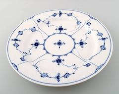 Rare and Antique Royal Copenhagen Blue Fluted Large Round Platter, 19th Century