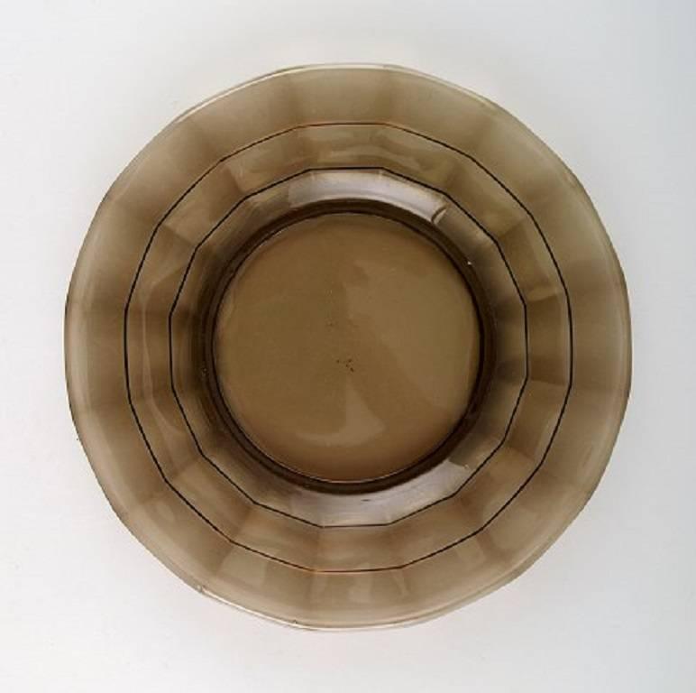 Art Deco 2 Art deco bowls. Simon Gate for Orrefors/Sandvik. Topaz coloured bowls For Sale