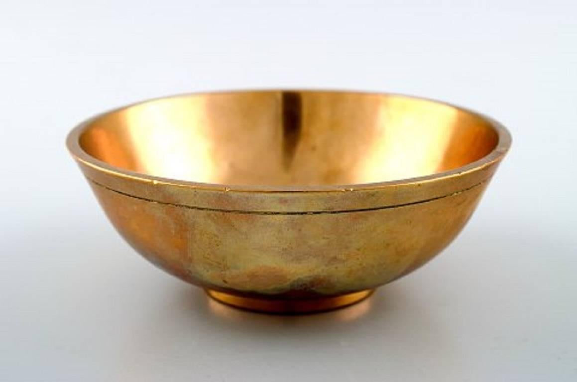 Just Andersen Art Deco Bronze Bowl In Excellent Condition In Copenhagen, DK