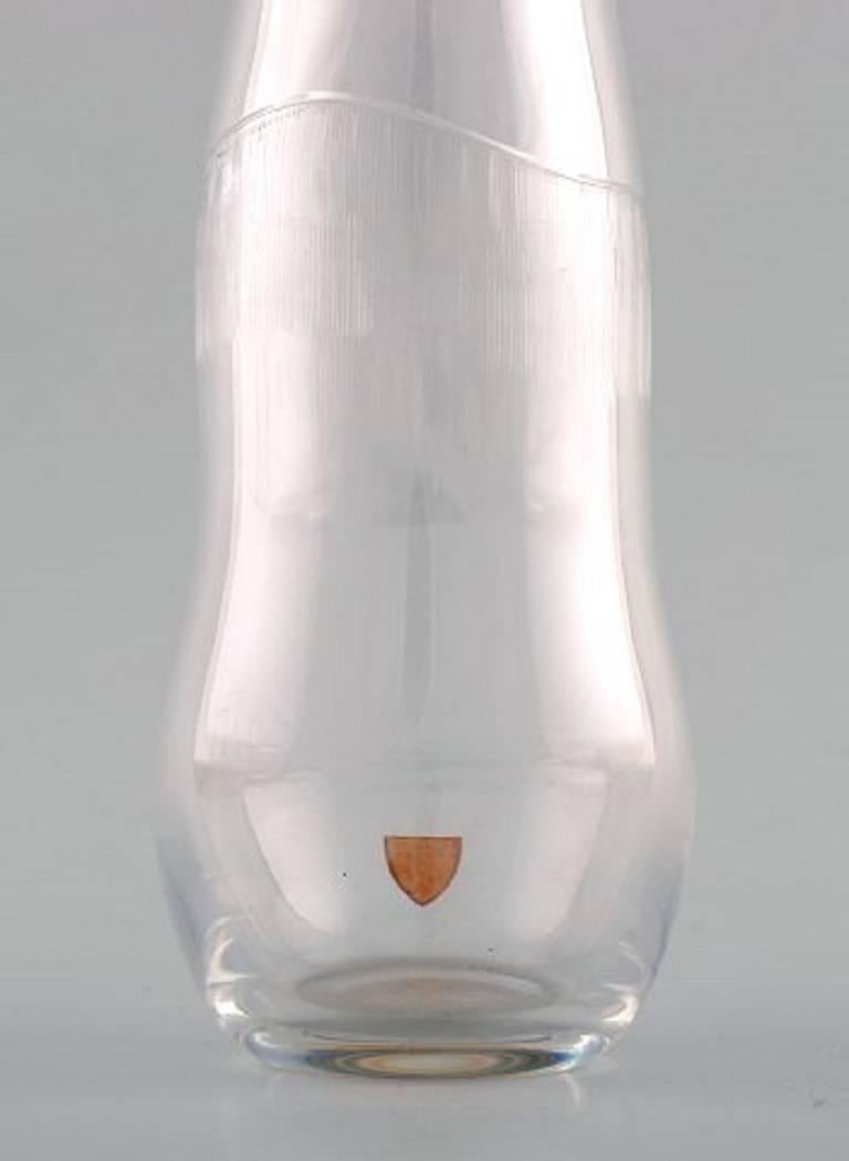 Grand vase en verre d'art Orrefors, design suédois élégant, années 1950-1960 Bon état - En vente à Copenhagen, DK