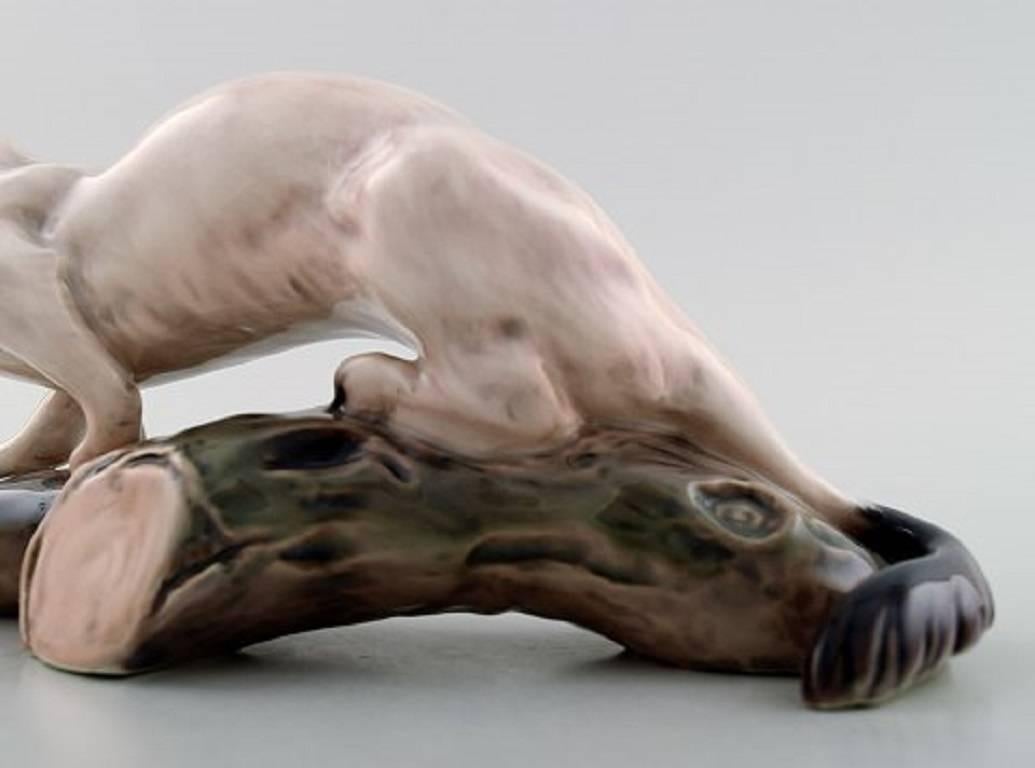 Dahl Jensen number 1121 Ermine or stoat porcelain figurine In Excellent Condition In København, Copenhagen